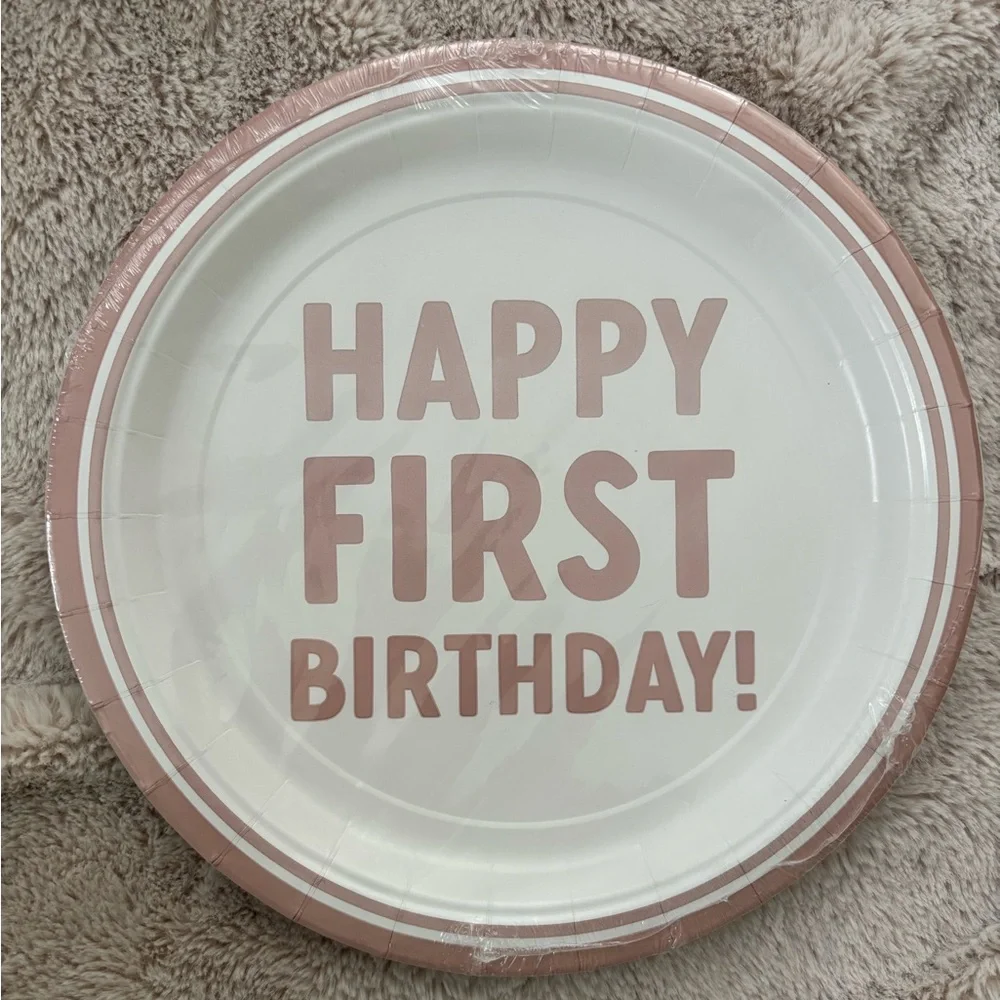 First birthday plates